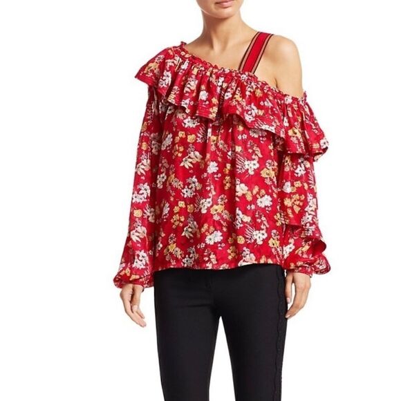 Derek Lam 10 Crosby Floral Silk Blouse - Picture 1 of 10